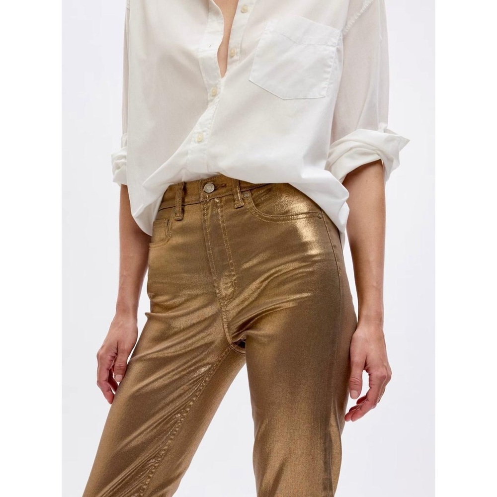 Gap Vintage Slim High Rise - Gold/Metallic (4 short)